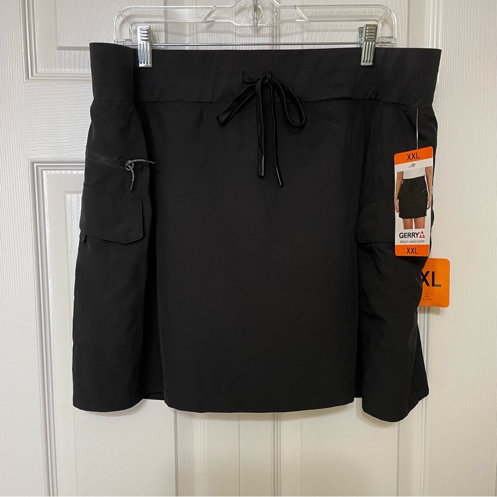 NWT Gerry Breezy Cargo Skort Black Women’s Size XXL